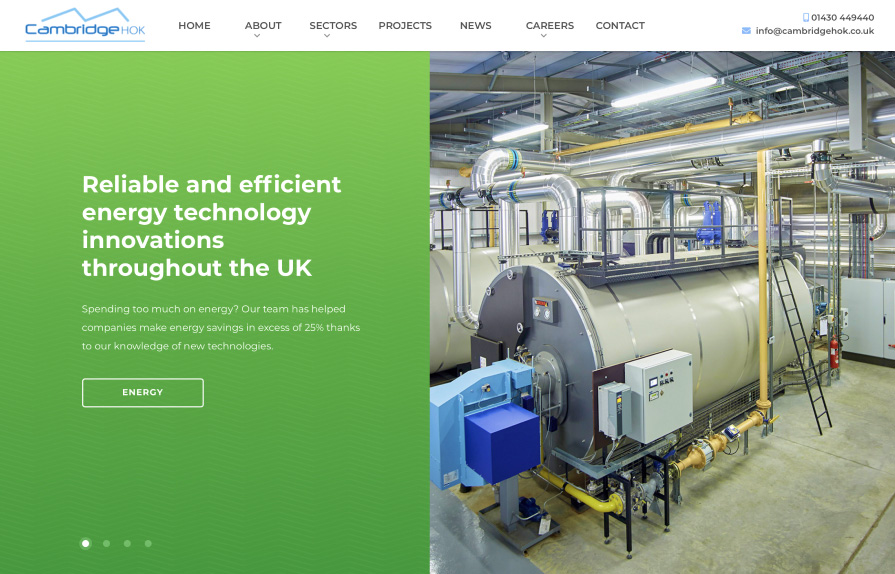 Cambridge HOK website page