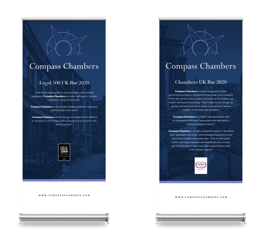 Compass Chambers Pop Up Banners