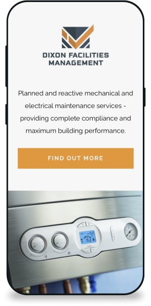 Dixon Group website page on a mobile