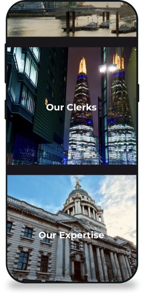 Farringdon Chambers website page on a mobile