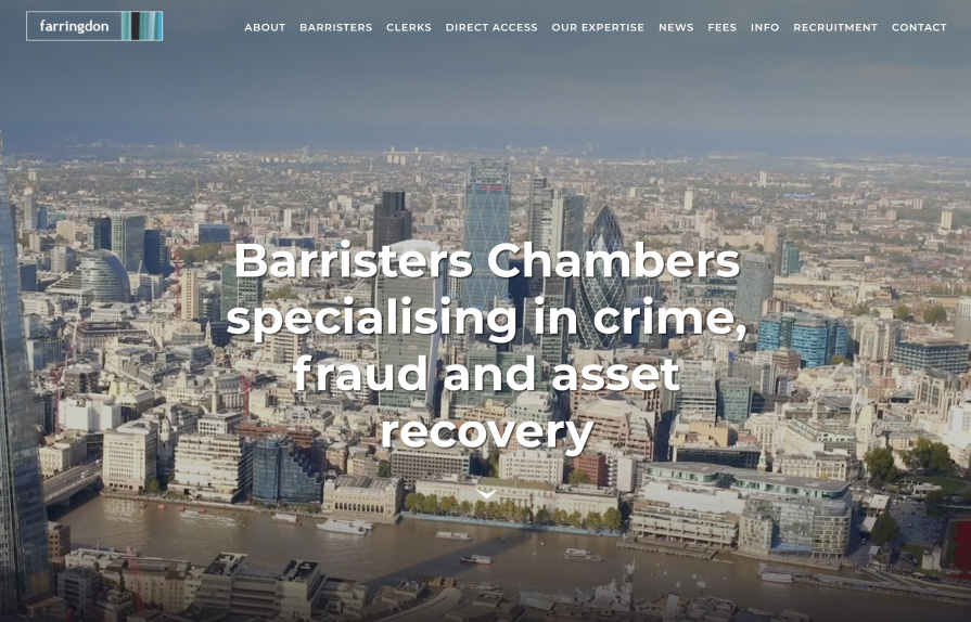 Farringdon Chambers website page