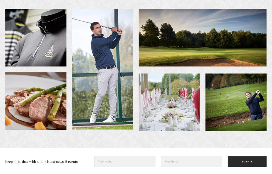 Hessle Golf Club website page