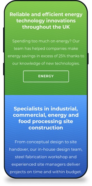 Cambridge HOK website page on a mobile