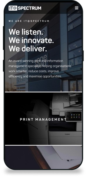 IT@Spectrum website page on a mobile