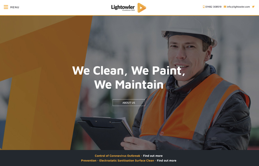 Lightowler website page