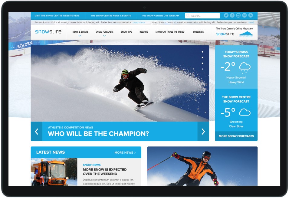 Snow Centre website